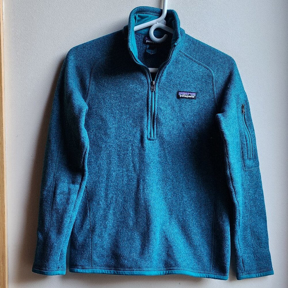 Patagonia Aqua Better Sweater Quarter Zip-Up Pullover Size Small